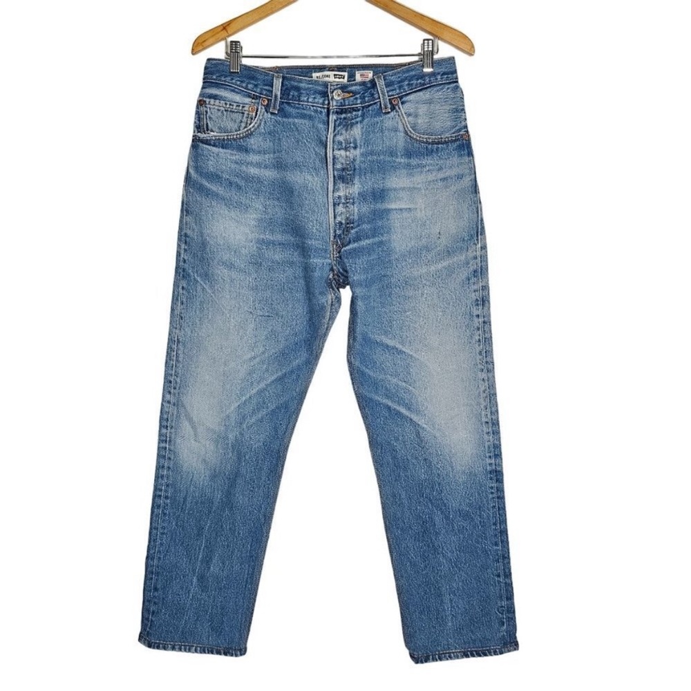 Re/Done x Levi's Straight Leg High-Rise Denim Jeans Blue Women Size 31